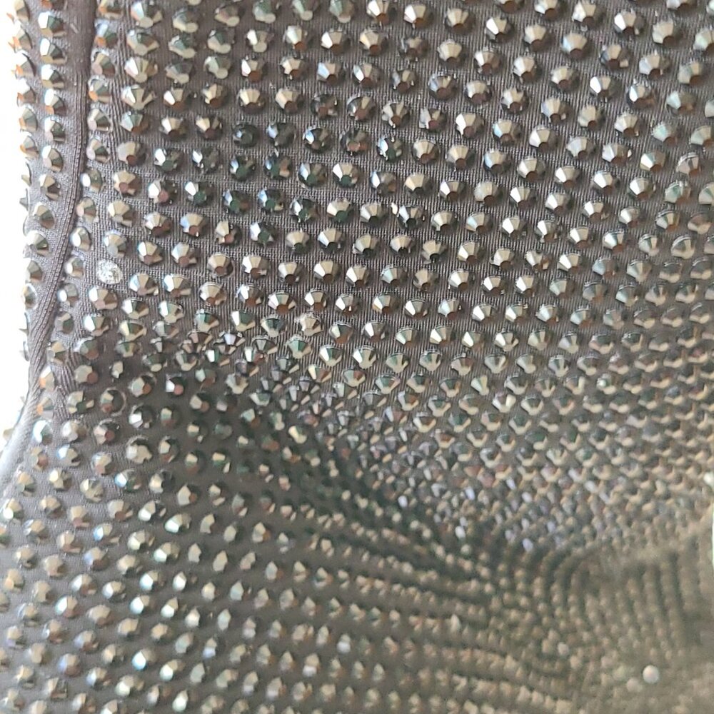 ZARA BLACK GLAM RHINESTONE HEELED ANKLE BOOTS SIZE 6 1/2 - Picture 10 of 10